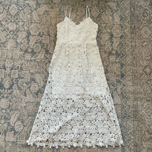 Express Endless Rose Lace Cami Midi Dress